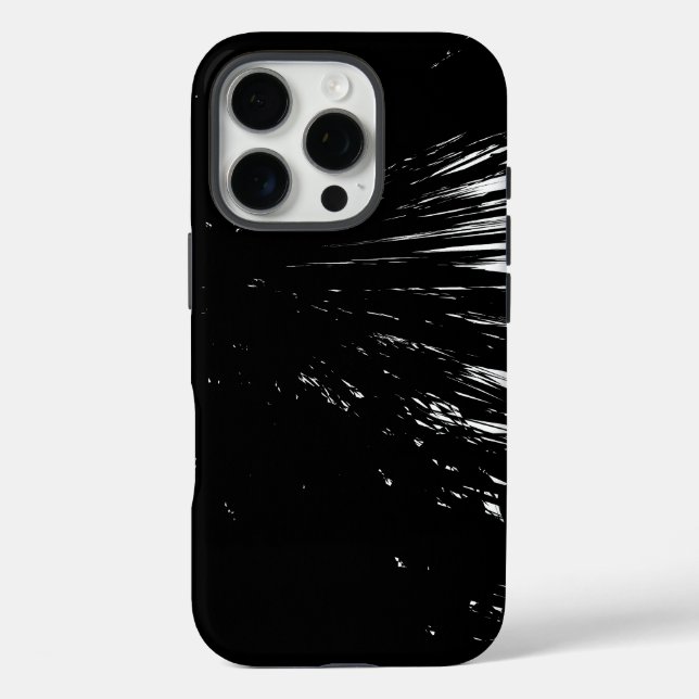 Design in Schwarz und Weiß iPhone 16 Pro Hülle (Rückseite)
