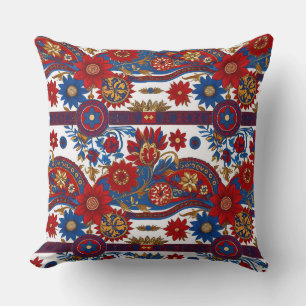 Design inspiriert vom serbischen Pirot-Teppich 8 Kissen