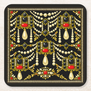 Design inspiriert von Mary Queen of Scots Jewells Rechteckiger Pappuntersetzer