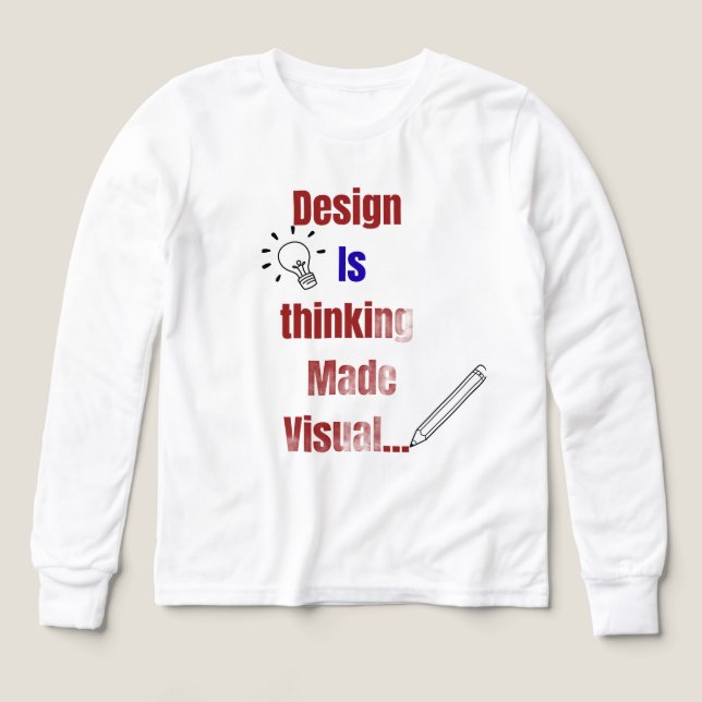 Design Is Thinking Made Visual – Minimal Graphic D (Design Vorderseite)