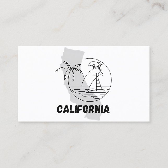 Design KALIFORNIA Visitenkarte (Vorderseite)
