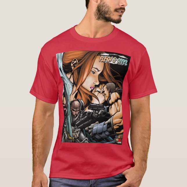 Design-Klassiker T - Shirt aus Fleisch und Stahl V (Vorderseite)