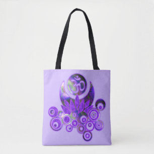 Design Komposition - OM LOTUS violett + Ihr Backgr Tasche