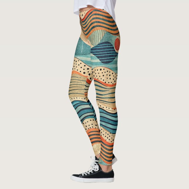 Design-Leggings mit ausgefallenem Muster  Leggings (Links)