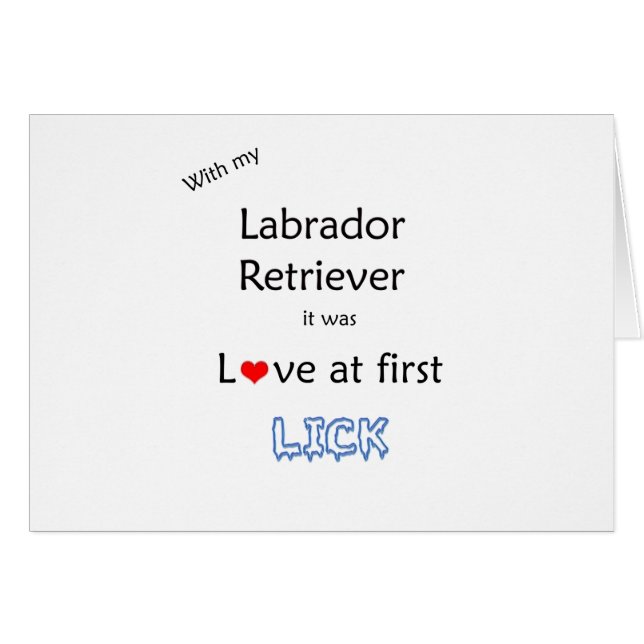 Design Lick Retriever Labrador (Devant horizontal)