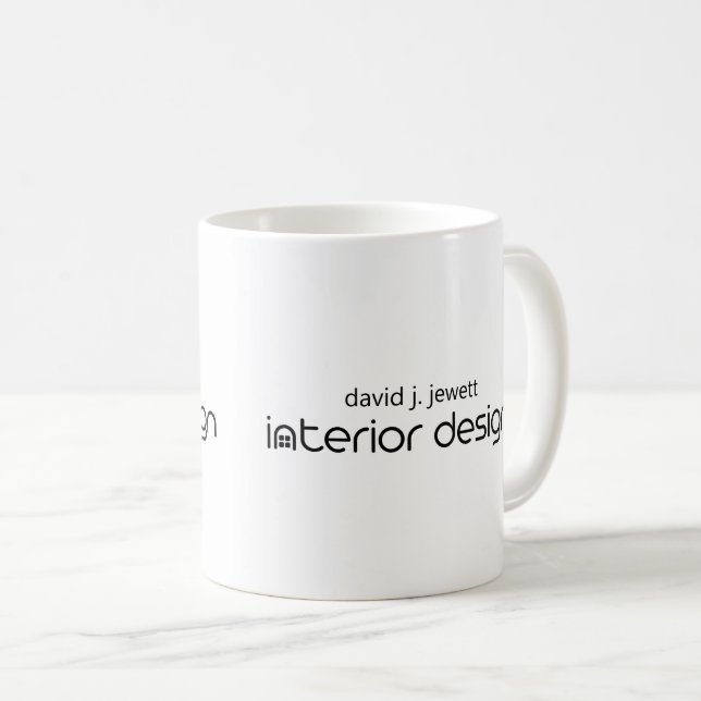 Design-Logo für Schwarz/Weiß Kaffeetasse (VorderseiteRechts)