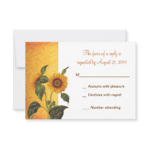 design mariage rsvp avec tournesol