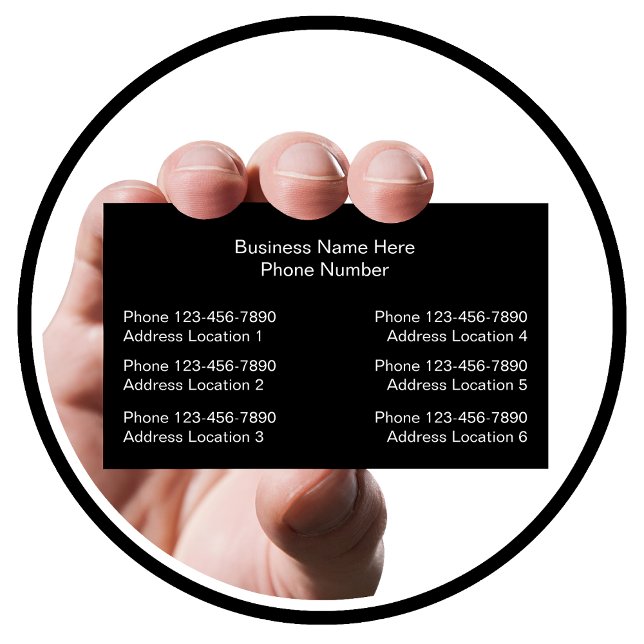 Design mehrerer Standorte Business Cards Visitenkarte (Von Creator hochgeladen)
