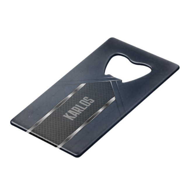 Design métallique géométrique bleu et noir (Dos Angle)