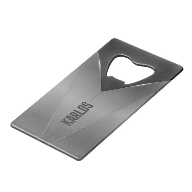 Design métallique géométrique gris et noir (Dos Angle)