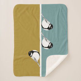 Design minimaliste d'oiseaux couverture Sherpa