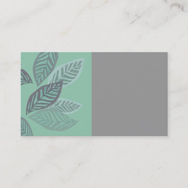 Design minimalistische Natur künstlerische Gewohnh Visitenkarte (Vorderseite)