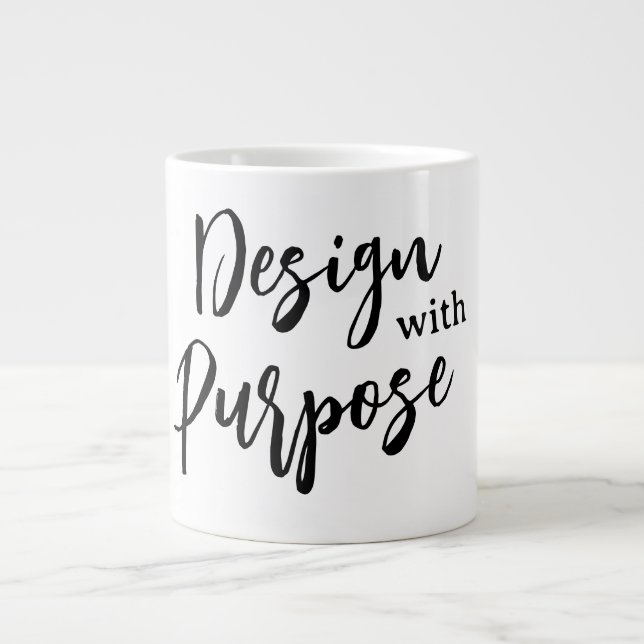 Design mit Absicht  Jumbo-Tasse (Vorderseite)
