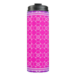 Design mit abstraktem handgezeichnetem geometrisch thermosbecher