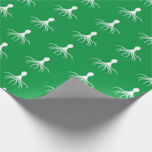 Design mit bedrucktem Kraken - Mattes Geschenkpapi Geschenkpapier