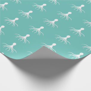 Design mit bedrucktem Tintenfisch - Mattes Geschen Geschenkpapier