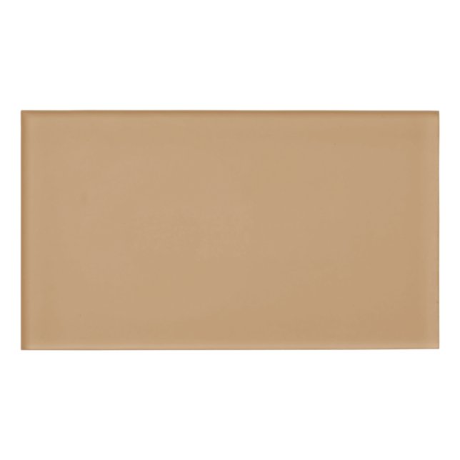 Design mit braunem Hintergrund und weißer Grenze Namenschild (Vorderseite)