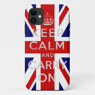 DESIGN MIT DISTRESS-EFFEKT Keep Calm und Mach weit iPhone 11 Hülle