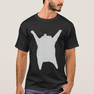 Design mit einer Katze darauf Weiße Katze Grafik T-Shirt