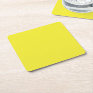 Design mit gelbem Hintergrund und schwarzer Grenze Rechteckiger Pappuntersetzer