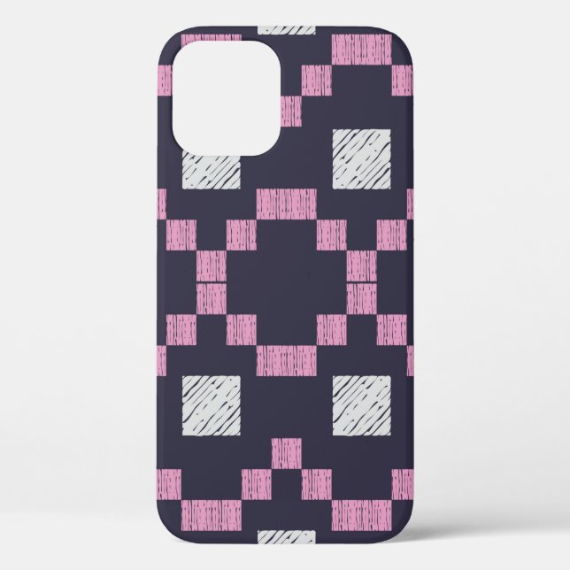 Design mit manueller Schraffierung. Ethnischer Boh Case-Mate iPhone Hülle (Rückseite)