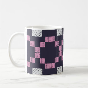 Design mit manueller Schraffierung. Ethnischer Boh Kaffeetasse