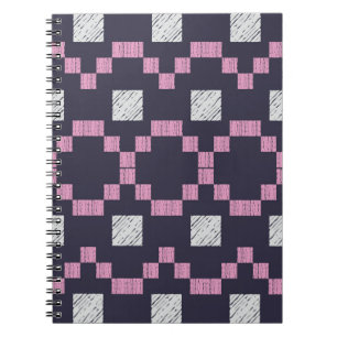 Design mit manueller Schraffierung. Ethnischer Boh Notizblock