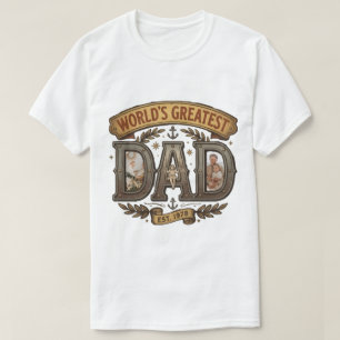 Design mit Retro-Vibe: Weltbester Vater T-Shirt