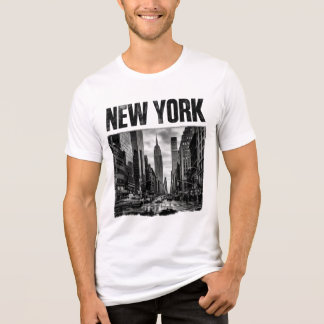 Design mit Schwarz-Weiß-Bild von New York Tri-Blend Shirt