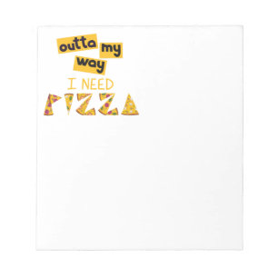 Design mit Text über meine Art, wie ich Pizza brau Notizblock