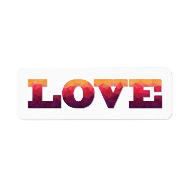 Design moderne couleurs foncées stickers d'amour (Devant)