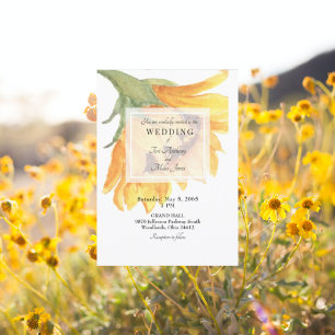 Design moderne Faire-part de mariage floral tourne