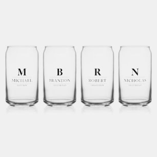 Design moderne Groomsmen Cadeaux Monogramme Best M