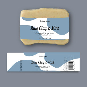 Design moderne Pastel Blue Soap Étiquette