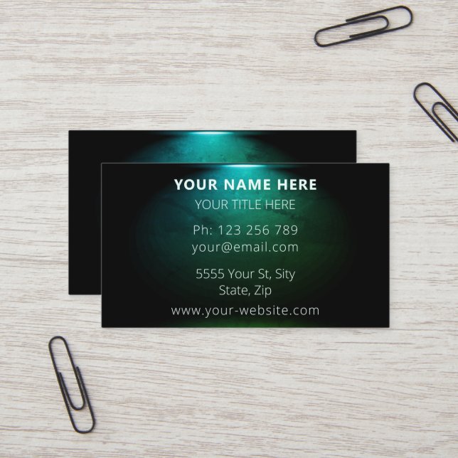 Design moderne Personnalisé Votre Carte de visite (Devant/Arrière en situation)