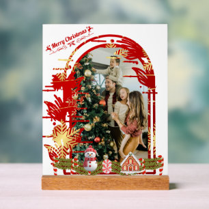 Design moderne Script de Noël Photo de famille