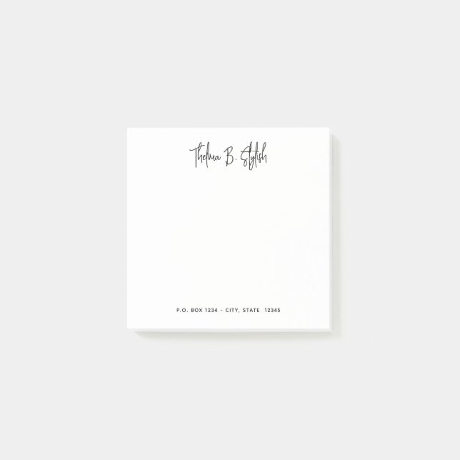 Design moderne Script personnalisé Post-it Notes (Devant)