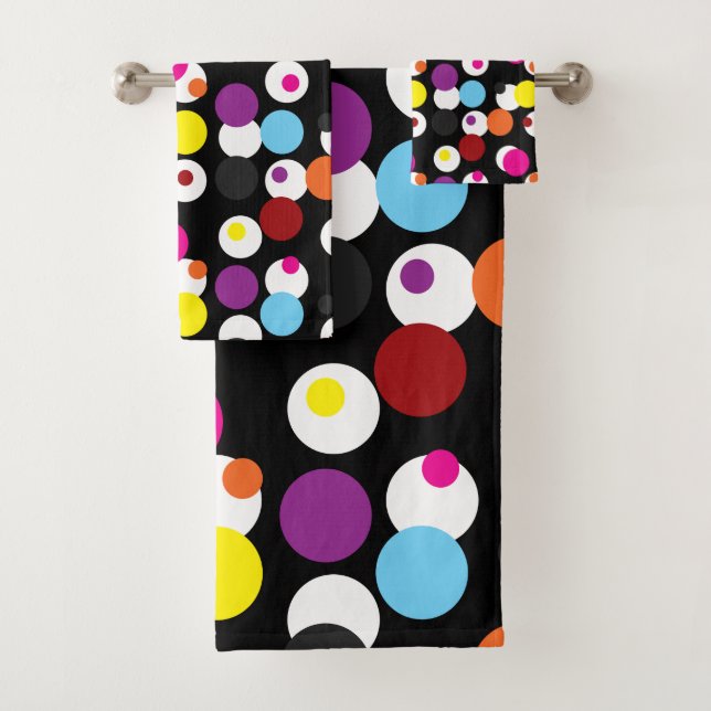 Design Motif de surface Pois couleur noir (En situation)