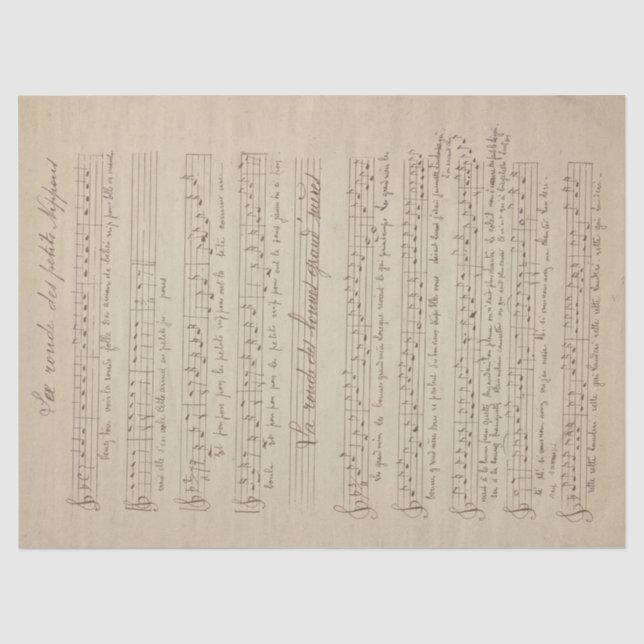 Design Musik und Rose 2 Seidenpapier (Vorderseite)