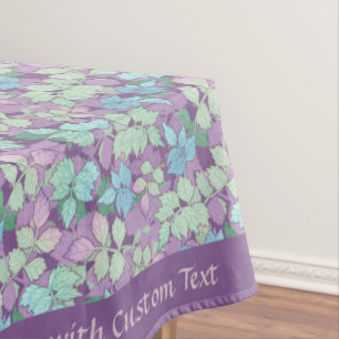 Design-Muster für Aquamarine Foliage-Blätter von L Tischdecke