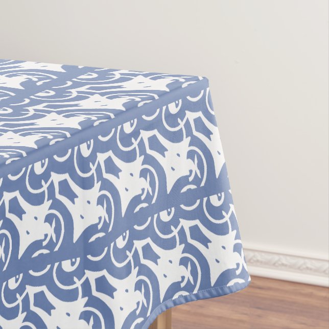 Design-Muster für blaue Weiße Kunst Tischdecke (Beispiel)