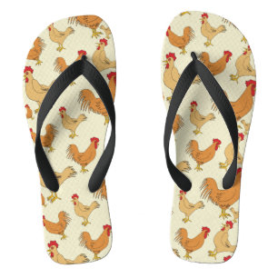 Design-Muster für braunes Hühnchen Flip Flops