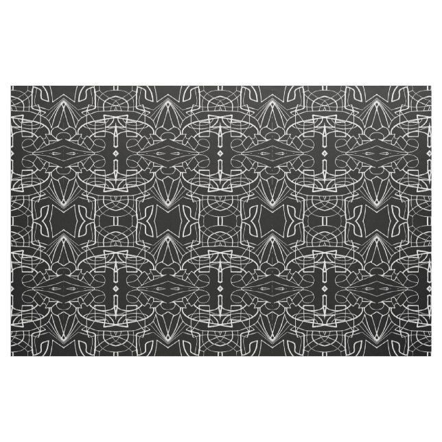 Design-Muster für Schwarz-Weiß-Kunstwerke Stoff (Fat Quarter (45,7 x 55,9 cm))
