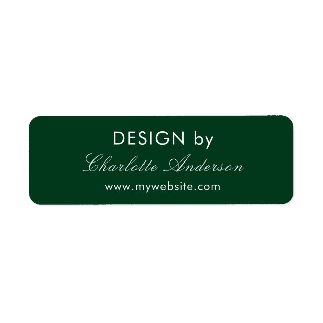Design nach Namen eines smaragdgrünen Unternehmers (Vorne)