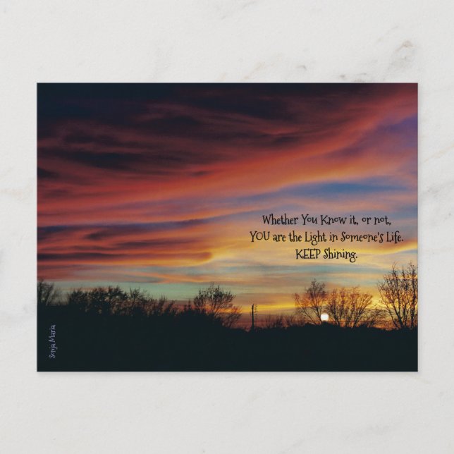 Design 'Nachtlicht' Postkarte (Vorderseite)