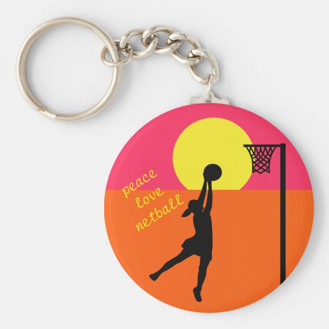 Design-Netball-Zitat für Goal Shooter Schlüsselanhänger (Vorne)