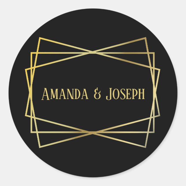 Design noir moyen - Sticker circulaire (Devant)