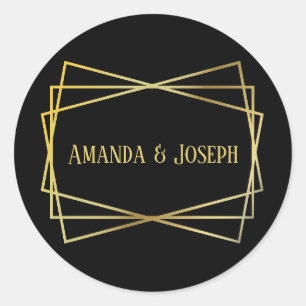 Design noir moyen - Sticker circulaire