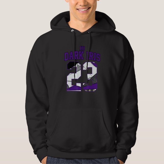 Design Number 23 Dripping Shoes Purple Dark Iris 3 Hoodie (Vorderseite)