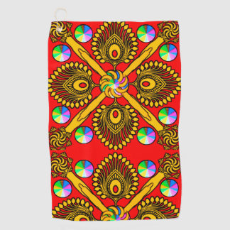 Design numérique coloré Serviette de golf - Taille